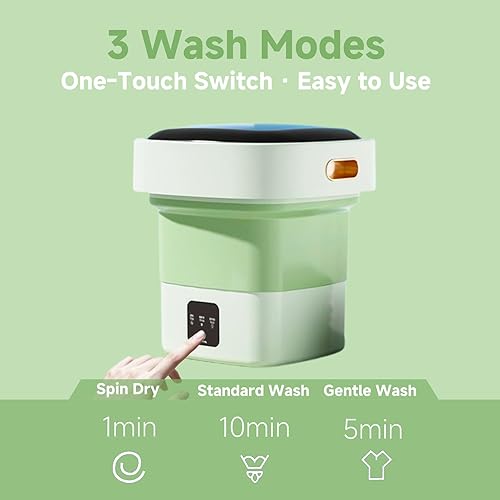 Miniatura 3 de Mini lavadora portátil, lavadora, lavadora plegable de gran capacidad mejorada de 17 litros. Limpieza profunda de ropa de bebé, ropa para mascotas,