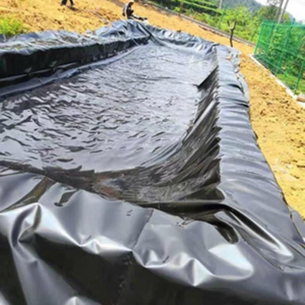 Lámina De PVC Lona Estanque Negro Revestimiento Estanque Resistente Estanques De Peces Revestimiento Preformado Membrana para Alberca De Jardín Fuentes Koi Pond Liner (Size : 4x6m)