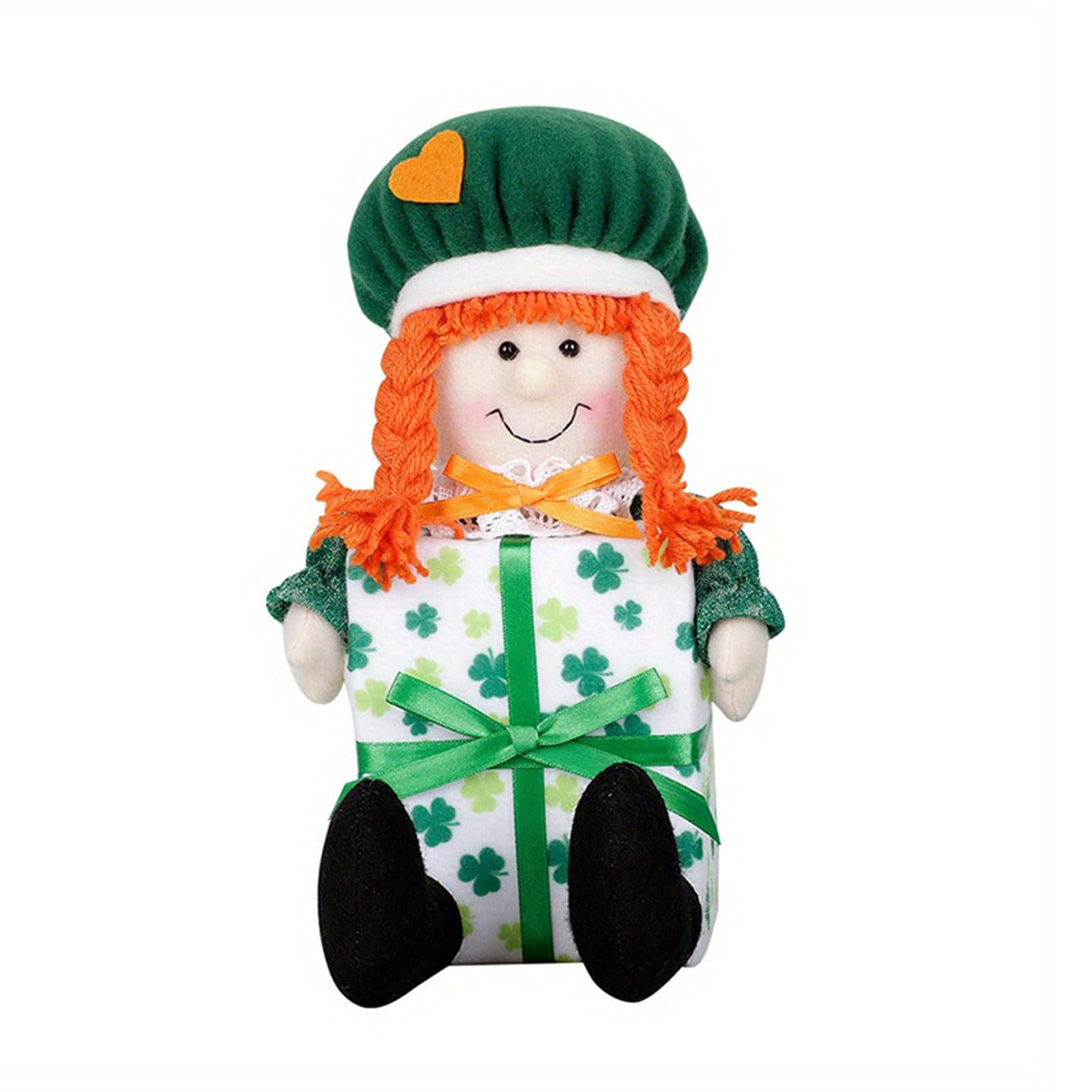 Buxuaaaa Womens Model Patricks Day Faceless Plush Doll Patricks Day Decor Home Garden Decoration For Table Home Easter Rudolph Doll