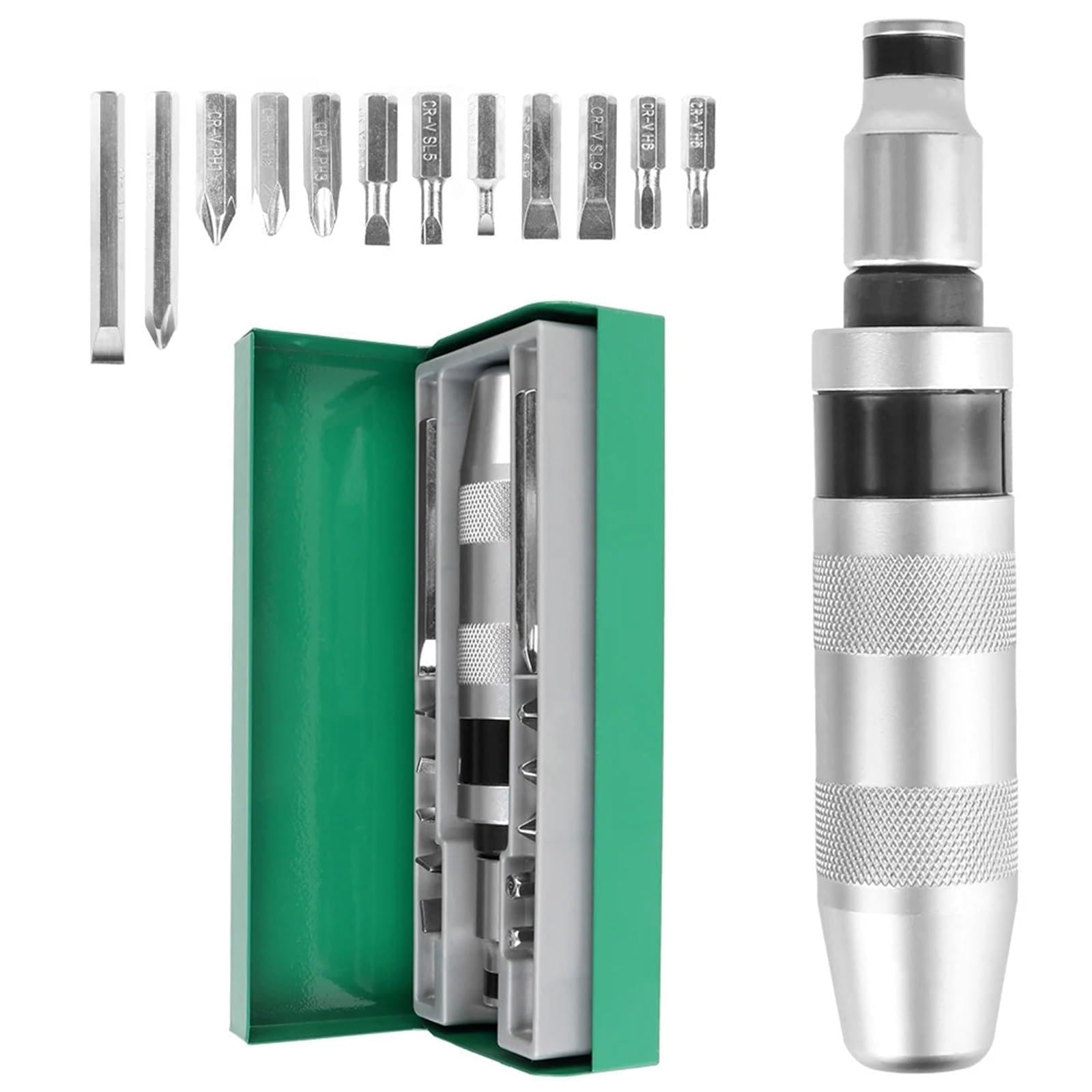 Amrttwy 1 Screwdriver, Repair Tools Impact Screwdriver 7/13 Pcs Reversible Driver Set Remove Rusted Fasteners Or Frozen Bolts Hand Manual Kit(7Pcs)