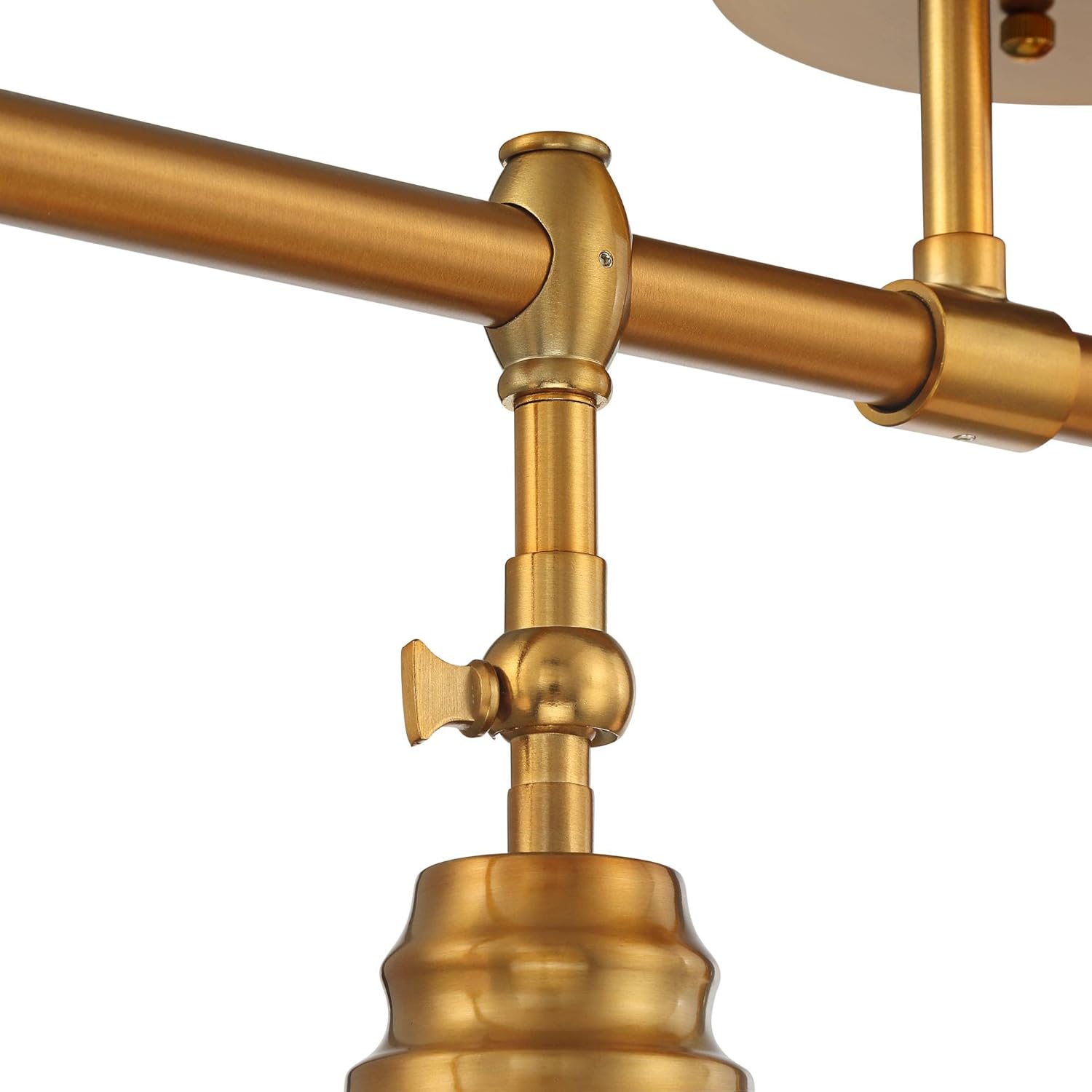 Pro Track Elm Park 4-Head Wall or Ceiling Track Light Fixture Kit Spot-Light Directional Adjustable Gold Finish Glass Modern Transitional Kitchen Bathroom Living Room Dining Hallway Bedroom 36" Wide