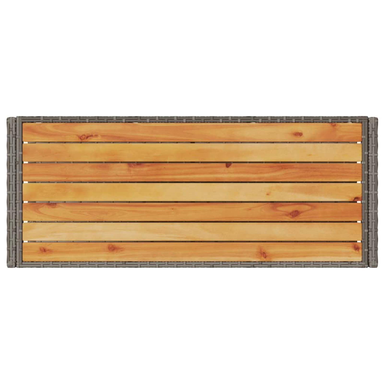 Carrello da Bar 3 Livelli Grigio Polyrattan e Massello Acacia,Carrello Portaoggetti da Cucina,Carrello Portaoggetti,Carrello Salvaspazio-368724