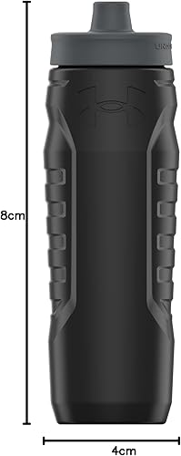 Miniatura 7 de Under Armour Sidline botella de agua de 32onzas, se puede apretar, tapa con válvula unidireccional, sin bisfenol A, para soportes de bicicletas,