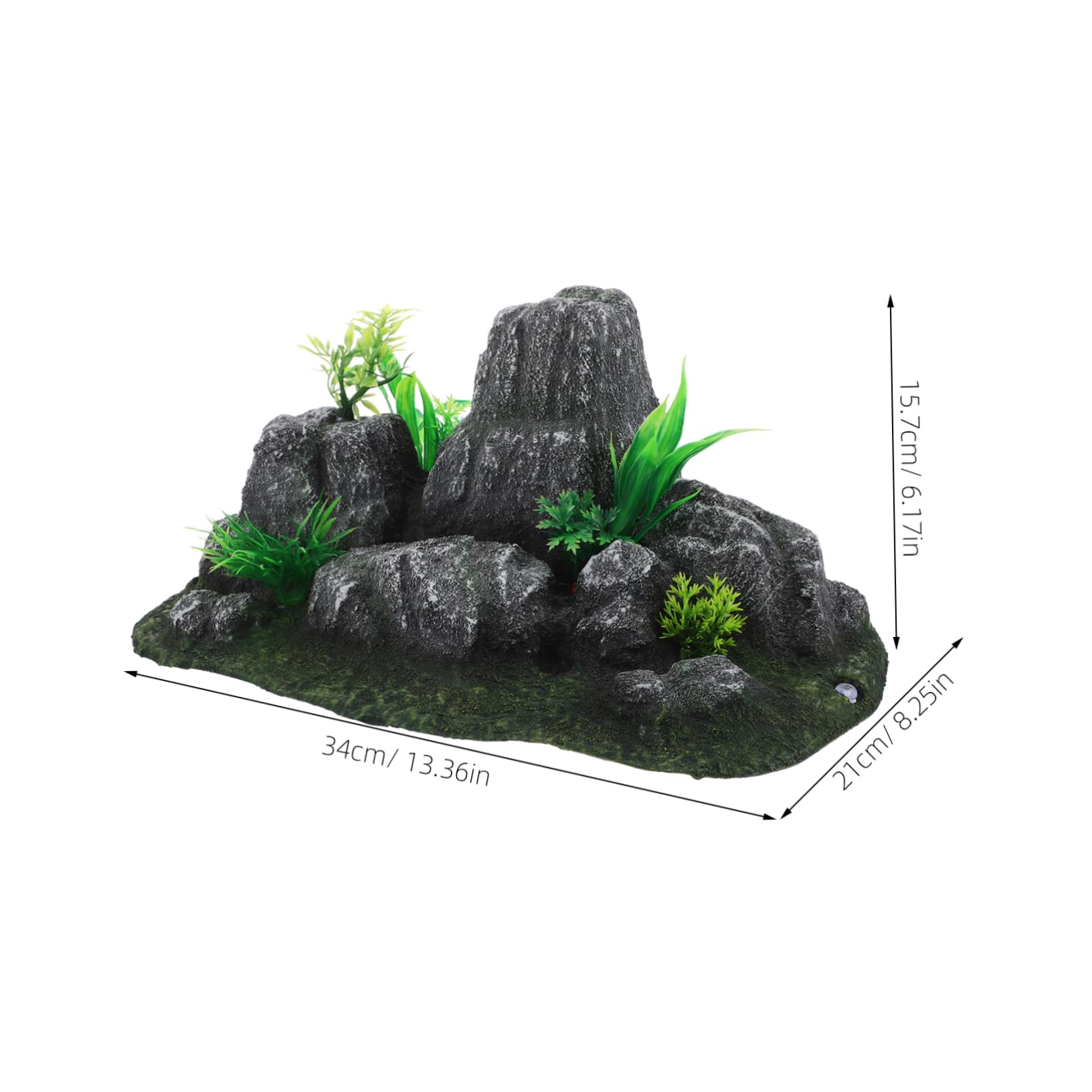 SUPVOX Artificial Aquarium Landscape Resin Rock Cave Ornament for Fish Tank Natural Habitat