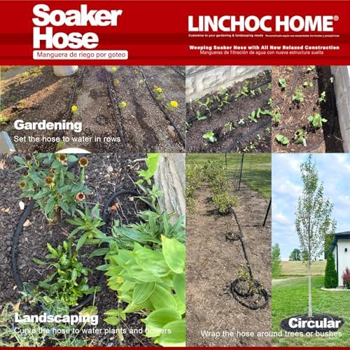 50FT 5/8" Heavy-Duty Soaker Hose for Foundation Watering & Gardens,Leak-Free Brass Connectors, Saves 70% Water, All-Weather Recycled Rubber Design ‌ - Thumbnail 5