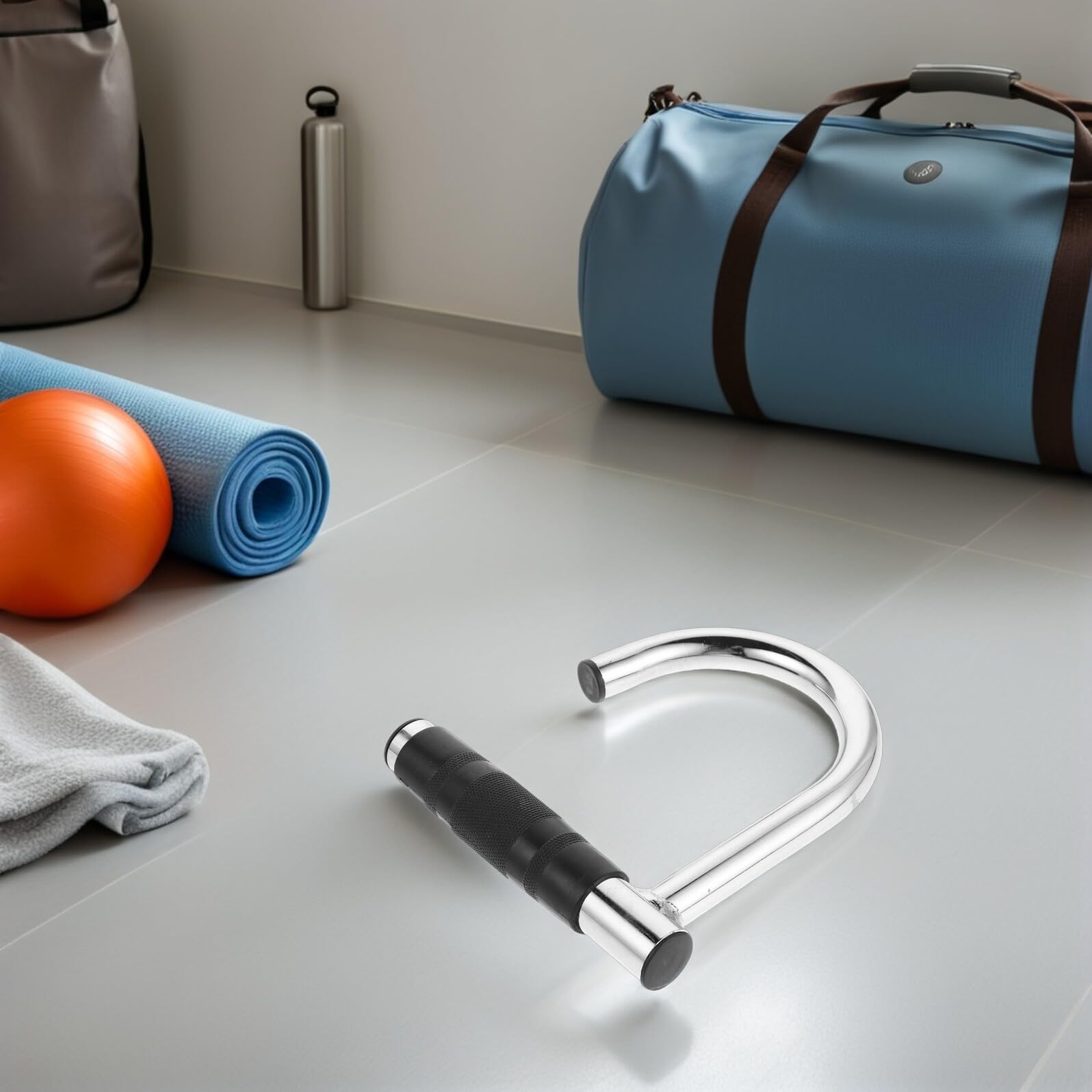 Maniglia Fitness Antiscivolo con Rivestimento in Gomma Impugnatura Ergonomica per Allenamento con Cavi e Sostituzione Manopole Bilanciere Accessorio Portatile per Palestra e Casa