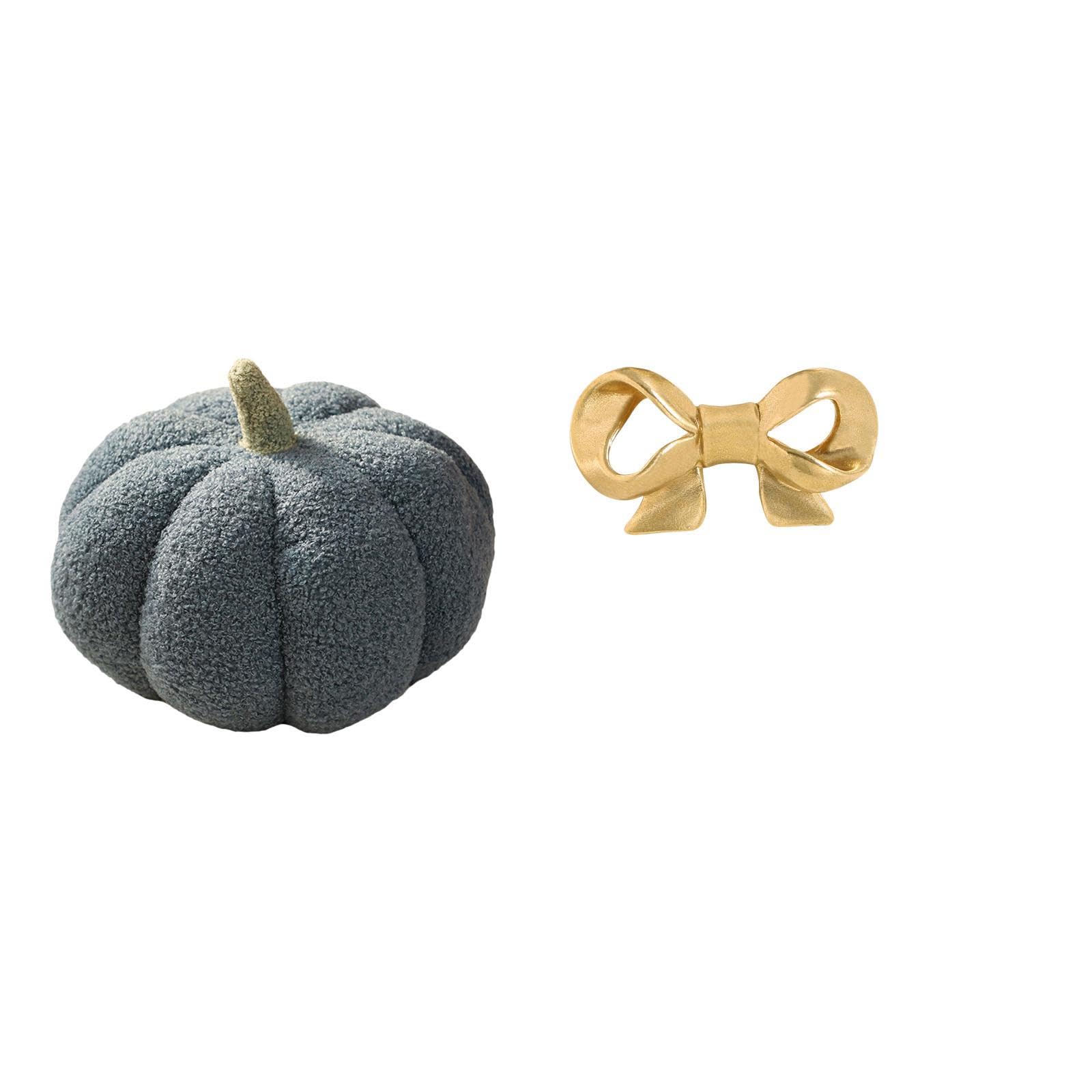 Enchanting Pumpkin Plush Sofa Cushion with Brass Bowknot Handle for Bedroom and Kitchen Decor Cute Decorative Dresser Pull Pillow|Home & Garden| Home D?©cor| Pillows-image-19