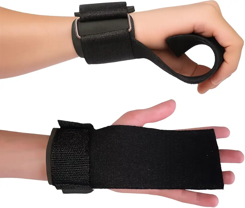 Strap Tala Larga Academia Musculação Munhequeira Preto