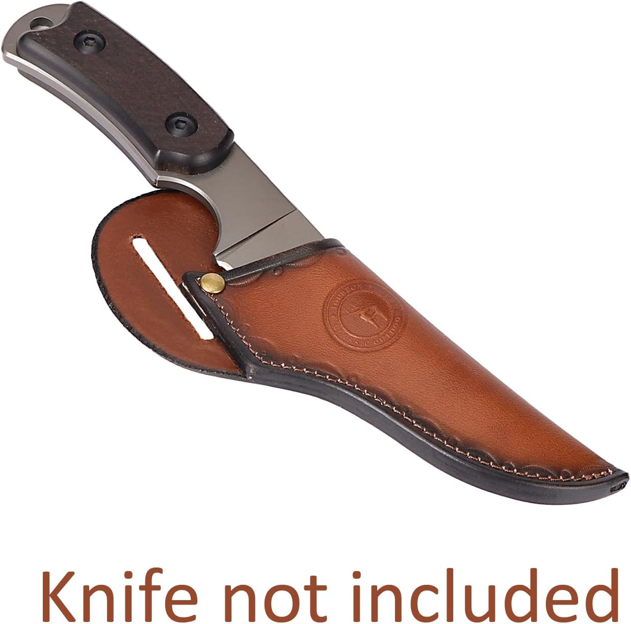 Tourbon Leather Fixed Blade Knife Sheaths Right Side Draw Knives Holder for 2.5" Length Blade With 2" Belt Loop EDC Tools Holster