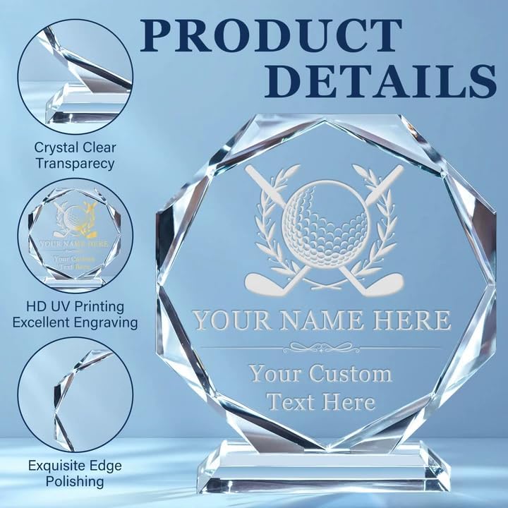 NANFUNCF Custom Trophy Award,Customized Plaque Personalized Engraved and UV Printed with Logo and Text,Employee Appreciation Gifts for Coworkers Boss Retirement Farewell,Thank You Gift — view 5
