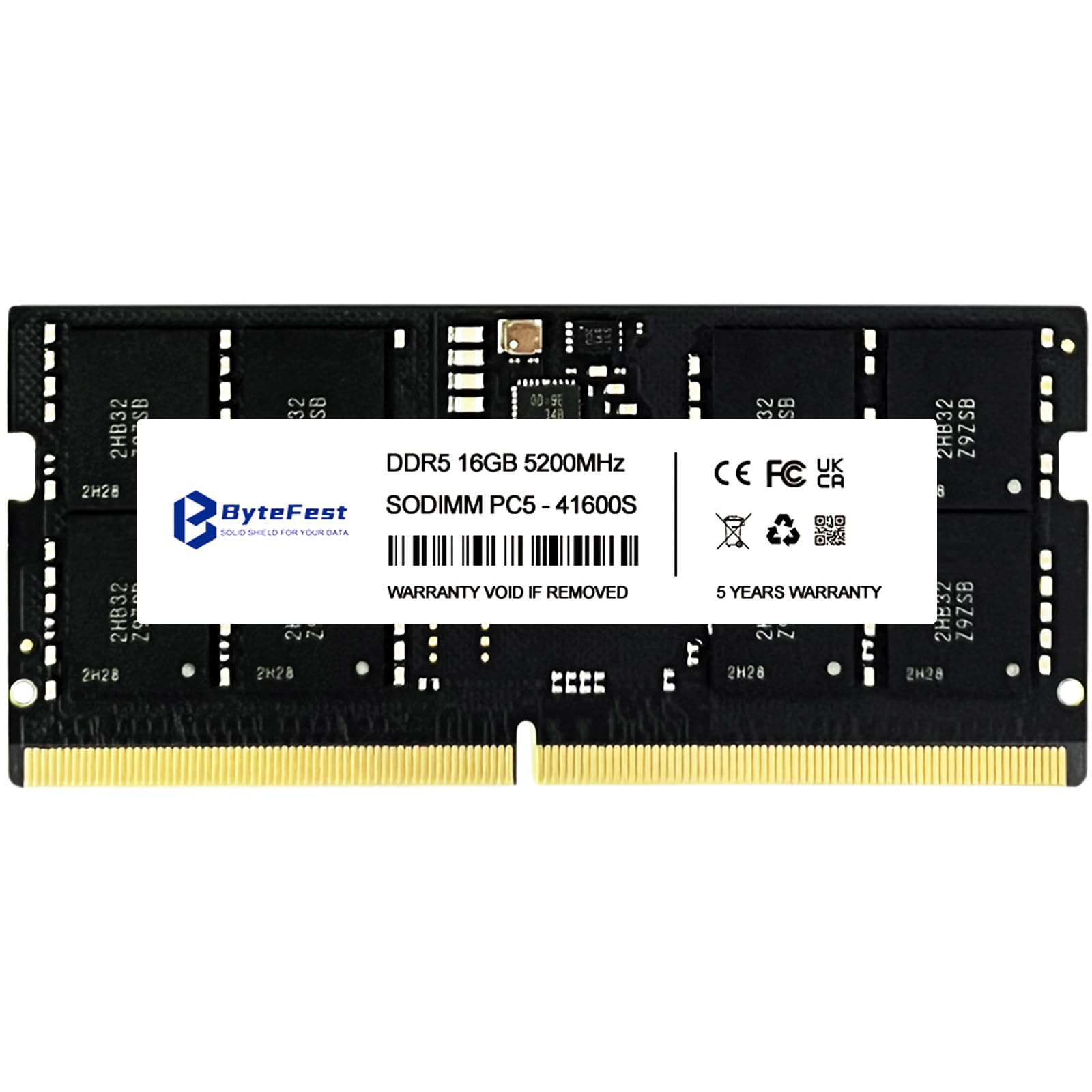 RAM DDR5 16GB 5200MHz PC5-41600 CL42 1.1V SODIMM 262-Pin Laptop/Notebook RAM Moduli di memoria