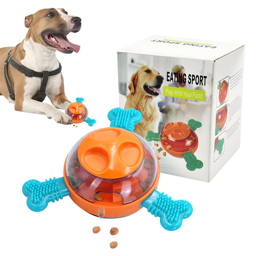 YBCCBY Treat Dispensing Dog Toy, Interactive Dog Toys for Boredom Slow Feeder Toy, Teeth Cleaning Chew Toy