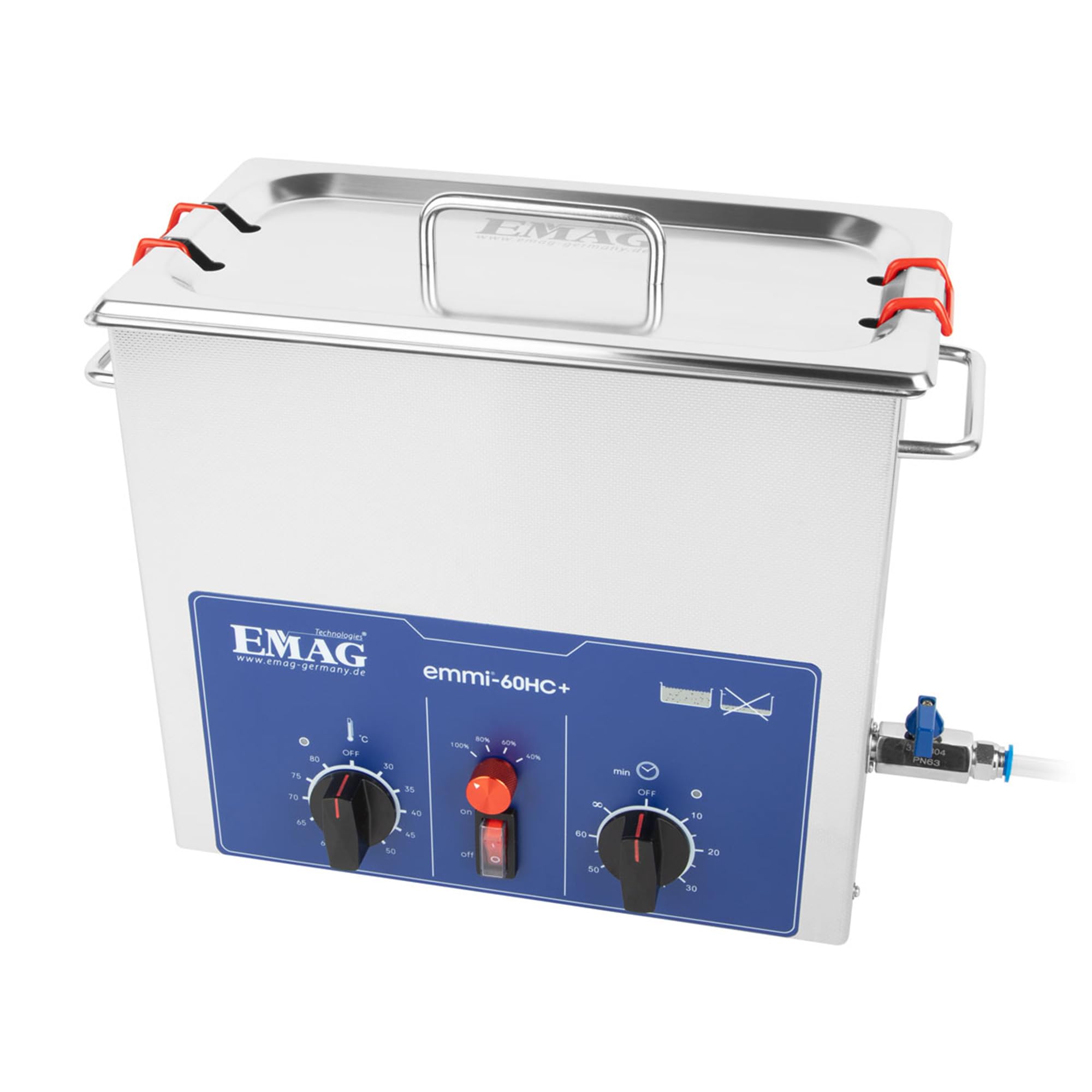 EMAG Emmi 60HC Plus myjka ultradźwiękowa 6,7 l z ogrzewaniem i 4 poziomami mocy – profesjonalne czyszczenie narzędzi, wyposażenia laboratoryjnego, płytek drukowanych i części samolotu