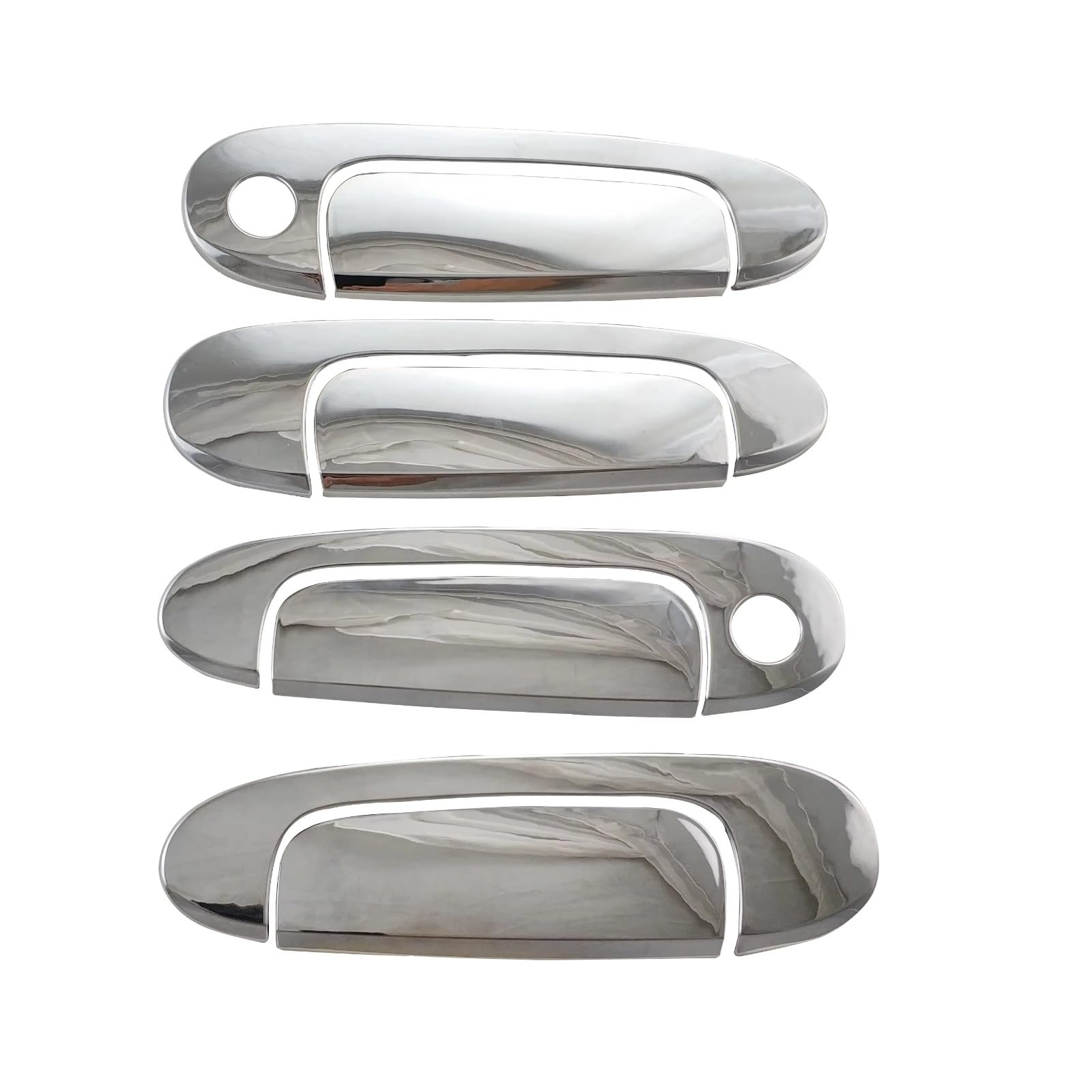 DSPOLIMV Outer Door Handle Cap Compatible with Toyota for Yaris for Vitz Xp10 1999-2005 Abs Chrome Car Door Handle Cover Bowl Lid
