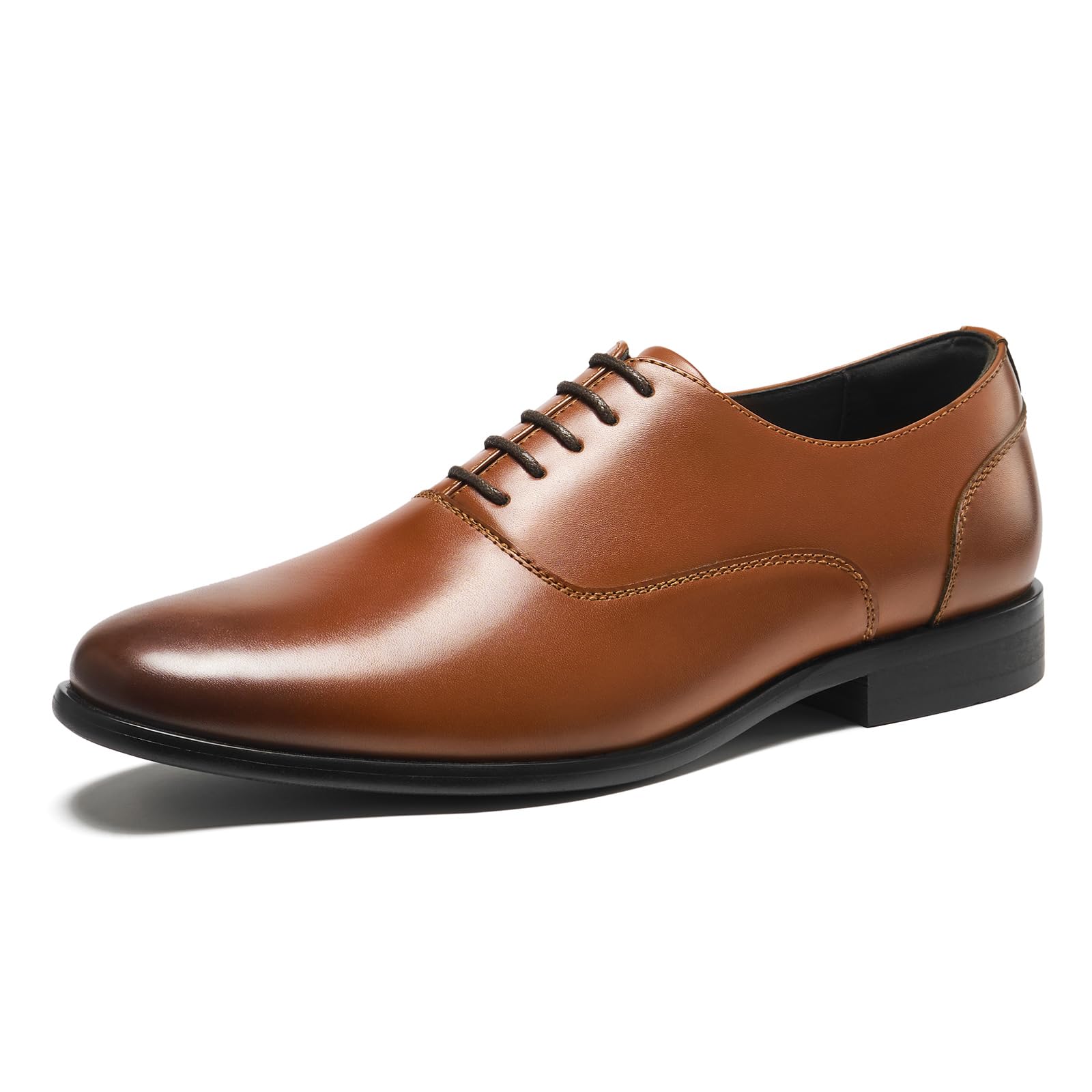 HEEZ Mens Patent Leather Dress Shoes, Tuxedo Shoes for Men Non Slip, Cap Toe Lace Up Formal Oxfords for Wedding Prom Party Dance Business — view 8
