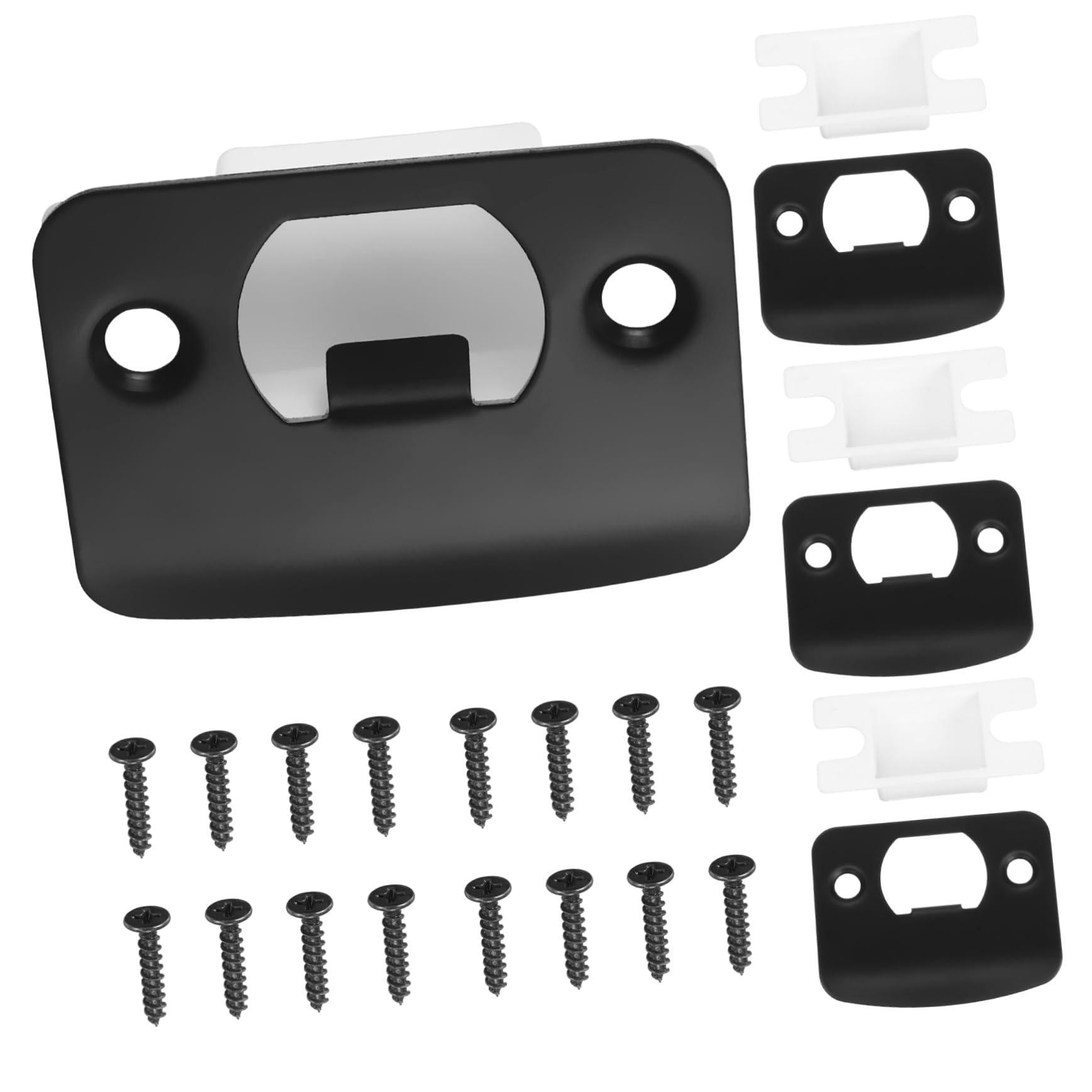 NUOBESTY 4 Ensembles Plaque De Gâche Pour Serrure À Mortaise Lot De Plaques De Renforcement Pour Porte Entrée Avec Métallique Améliorée 4 Pièces * 4