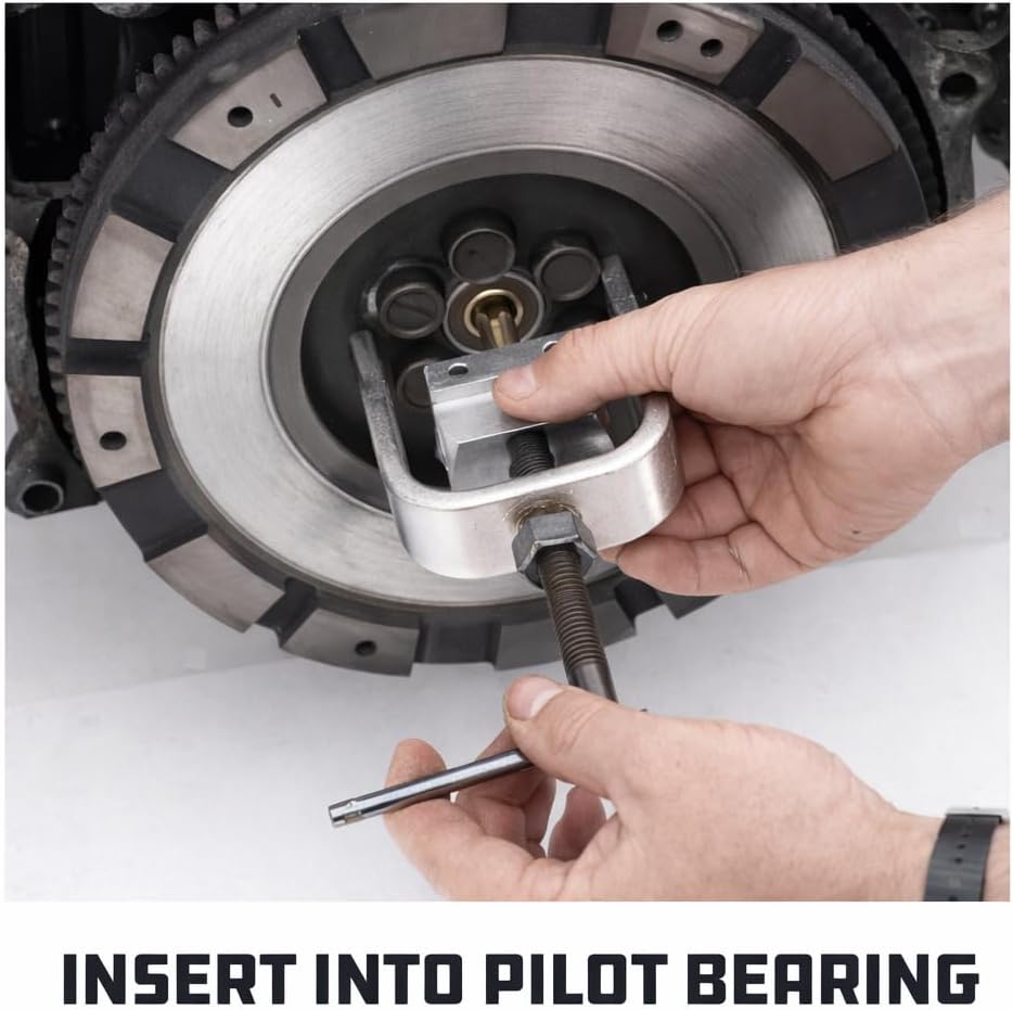 Powerbuilt Pilot Bearing Puller, Remove Bearings and Bushings, Foreign and Domestic Car Repair, Storage Case - 648619, Silver