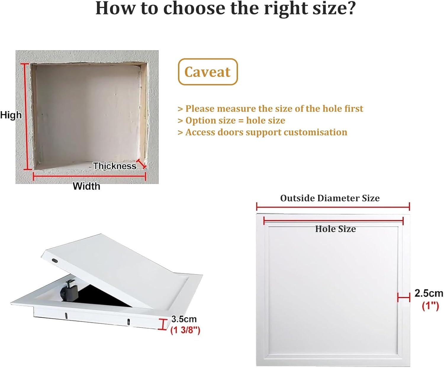 6x6" ~24x24" Crawl Space Floor Access Door, Ceiling Cover Plate,Metal Easy Access Panel Wall Hole Cover, Push Click -Magnetic Loft Access Hatch For Plumbing Electrical Wiring(Gray,25x50cm/10"x20")