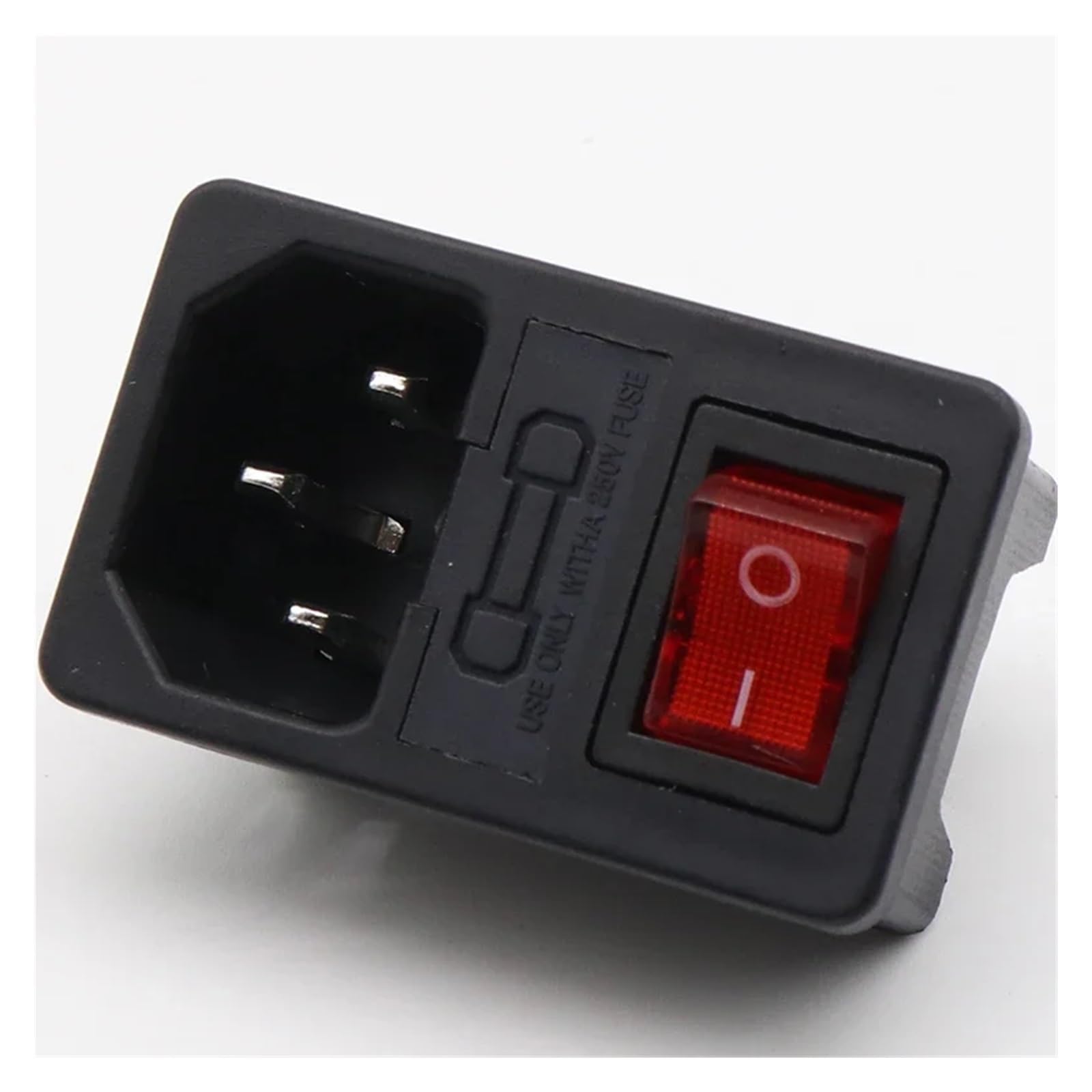ZDVHOMCB Power Rocker Switch Fused IEC 320 C14 Inlet Power Socket Fuse Switch Connector 10A 250V B2C