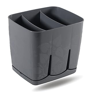 Kerafactum Cutlery Holder Cutlery Basket Cutlery Dryer Drainer Container for Dishwasher Cutlery Dishwasher Basket Cutlery Basket Basket Quiver Cutlery Cup Grey