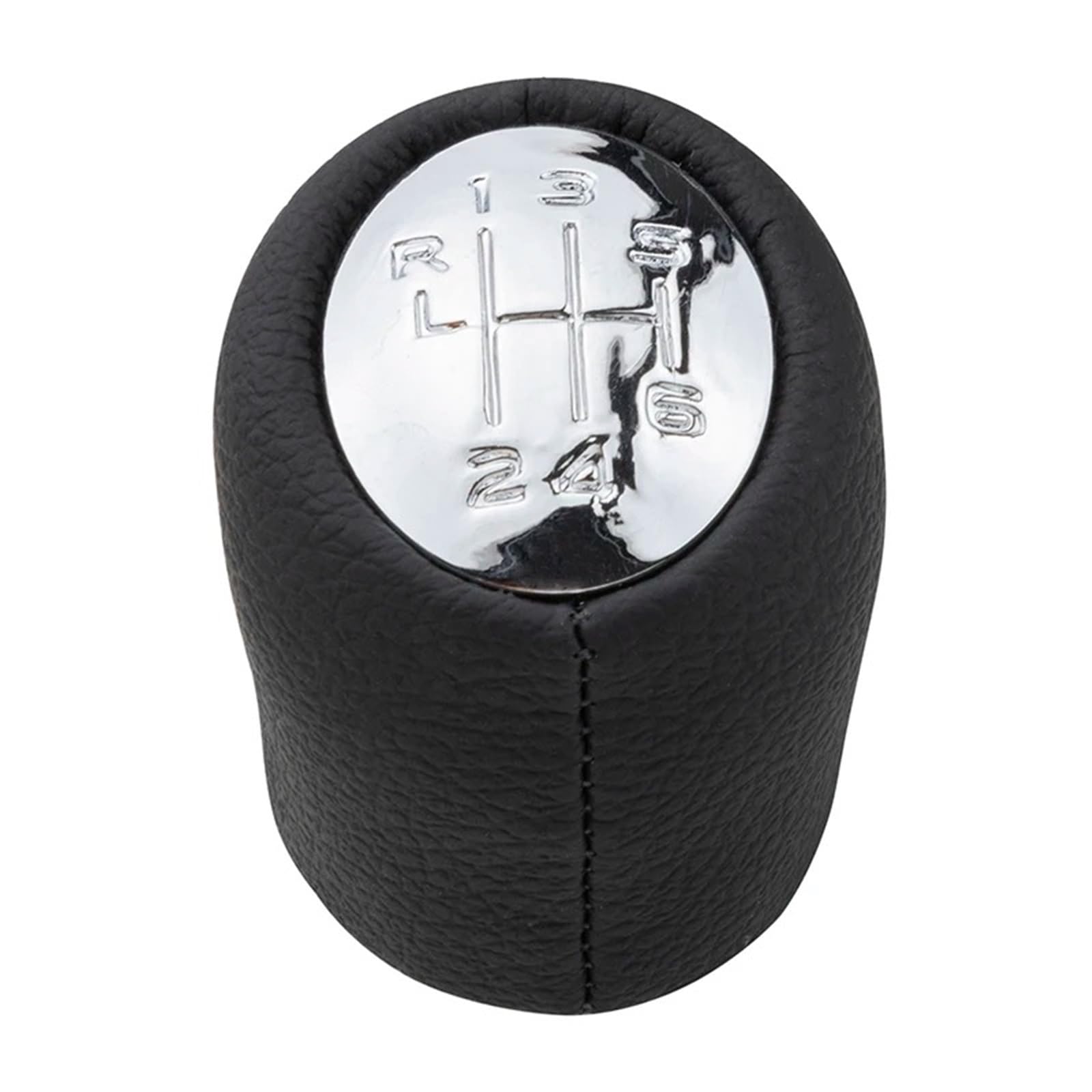 Ehwlfvx One Color Car Gear Shift For Laguna Ii Mk2 2001-2007 6 Speed Chrome Cap Black Character Car Leather Gear Shift Knob Lever Stick Handball Head