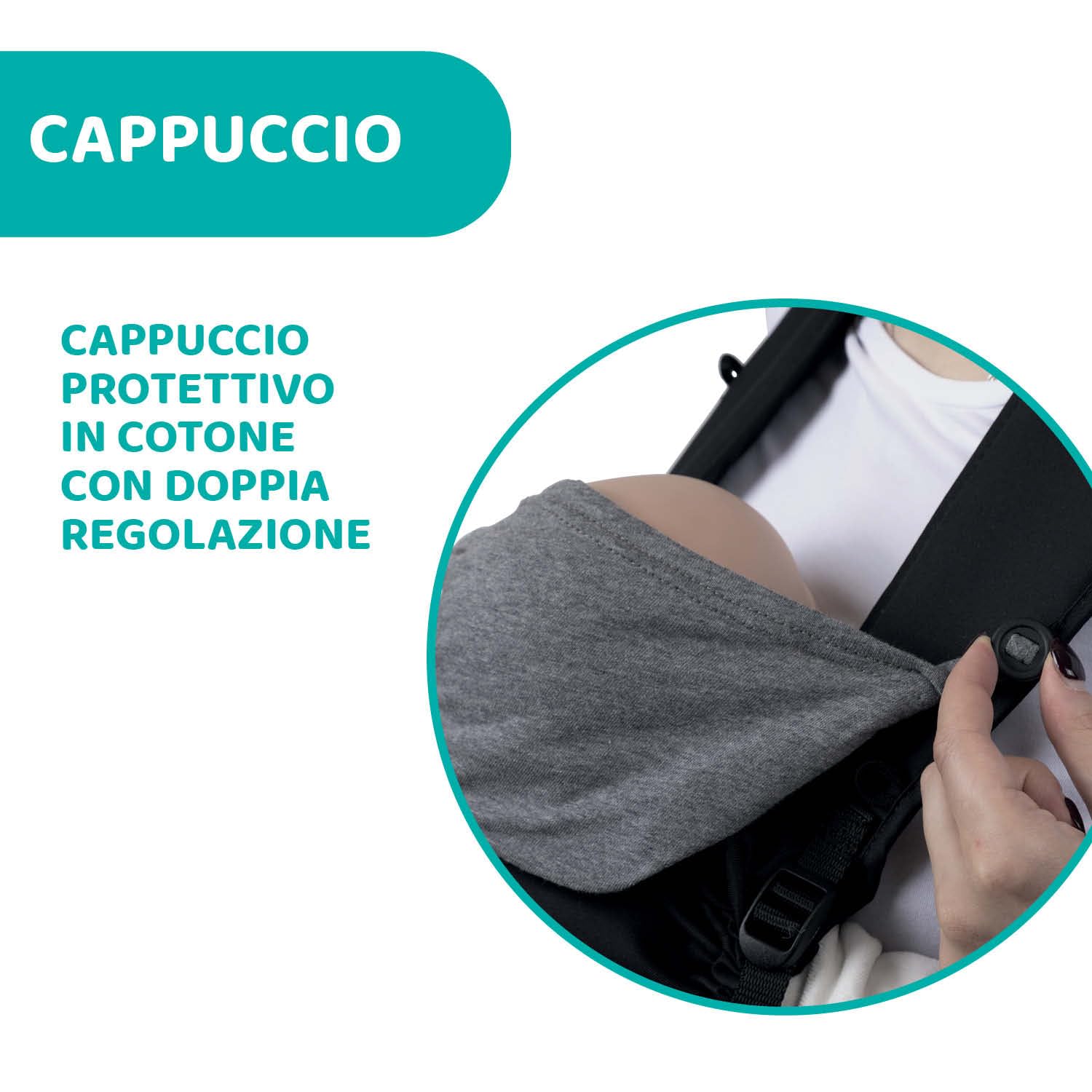 Chicco Skin Fit, Marsupio per Neonati Ergonomico, Per Bambini da 0 Mesi a 9 kg, Regolabile, Ottimo per le Anche dei Bebè, con Spallacci Incrociati e Imbottiti, Cintura Addominale, Con Cappuccio, Nero