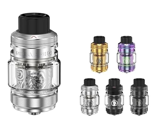 Geek Vape Z Sub Ohm �^���N 5 �ő�7ml�g���� 5.5ml��e�� XM�u�[�X�g�R�C���Ή� �g�b�v�t�B�� DTL�����^���N 810�h���b�v�`�b�v VAPE �x�C�v (�׃C�v�o���h�Z�b�g) (Cold Silver)