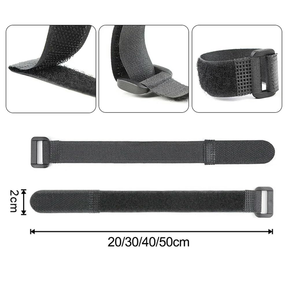 20/30/40/50 cm Fascette in Nylon con Fibbia inversa Cinghia Adesiva Riutilizzabile Chiusura a Strappo Cinghia Fissa Larghezza Adesiva 2 cm