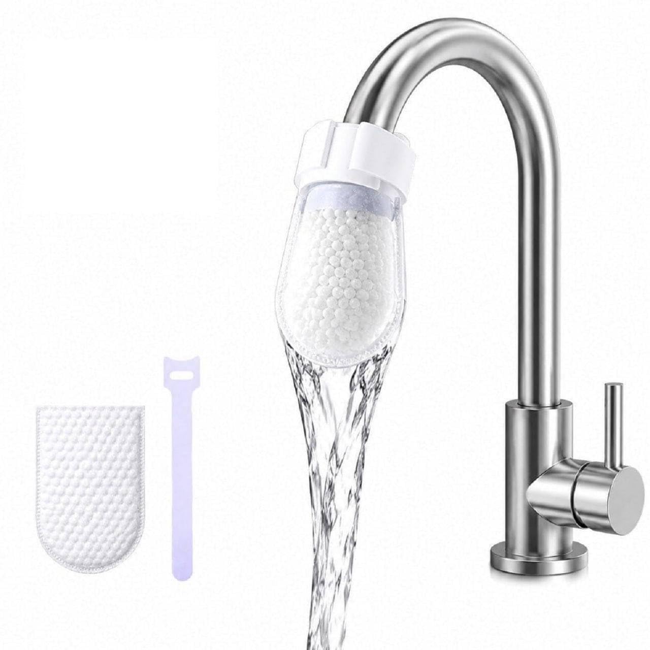 universal faucet water filter cotton 100 pcs with 20 strips | replacement tap filter for kitchen bathroom sinks helps filter dirt rust sand and sediment with easy installation