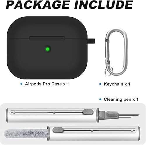 Miniatura 2 de Funda para AirPods Pro con kit de limpieza, funda de silicona suave para Apple AirPod Pro de 12 generación, accesorios de funda AirPods ProPro 2 con