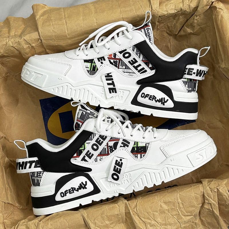 Big Size Men's Fashion Streetwear Skateboarding Sneakers - Non-Slip Lace-Up Shoes3