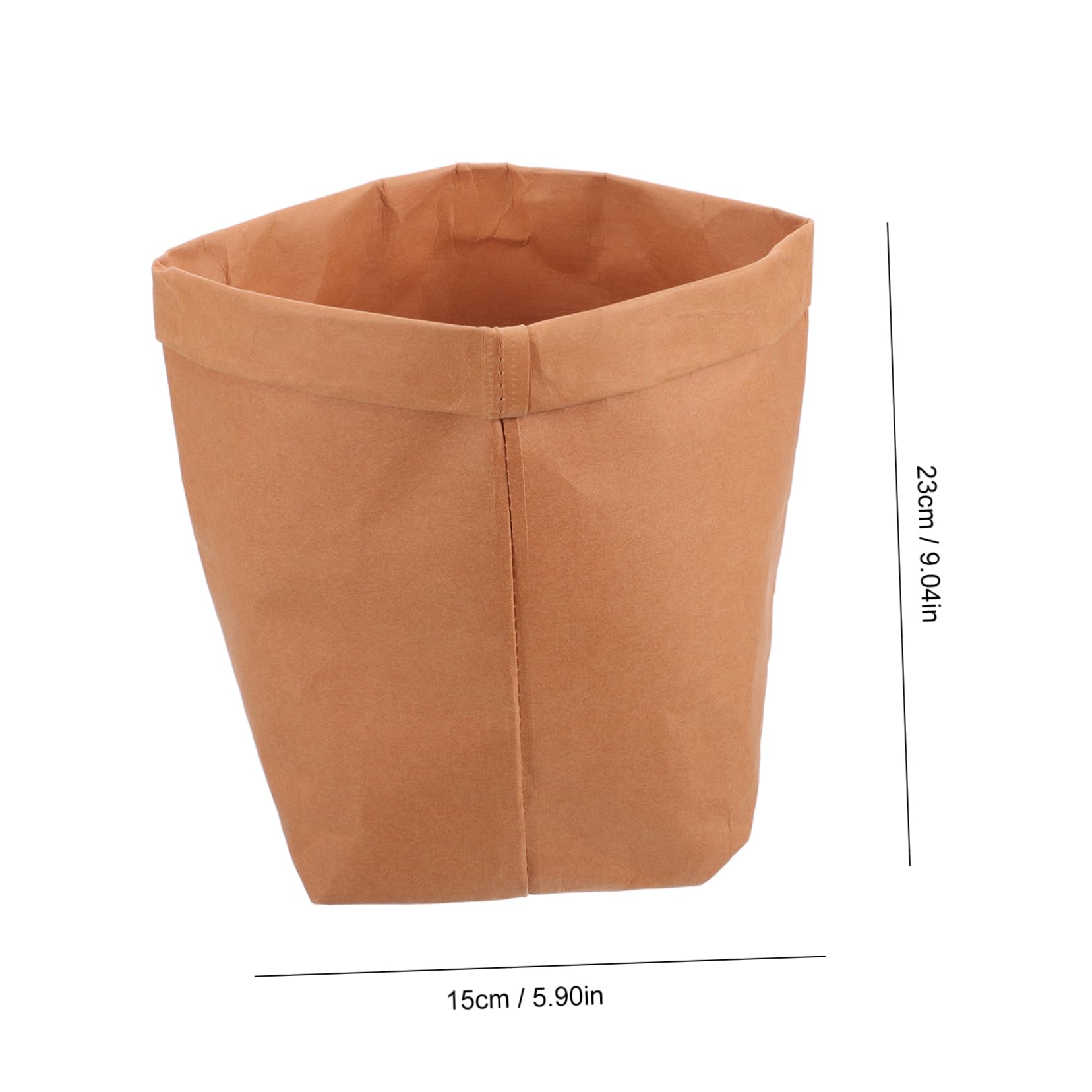 STOBAZA 1pc Kraft Paper Flowerpot Storage Pouch Elegant Retro Design for Plants and for Home Decoration