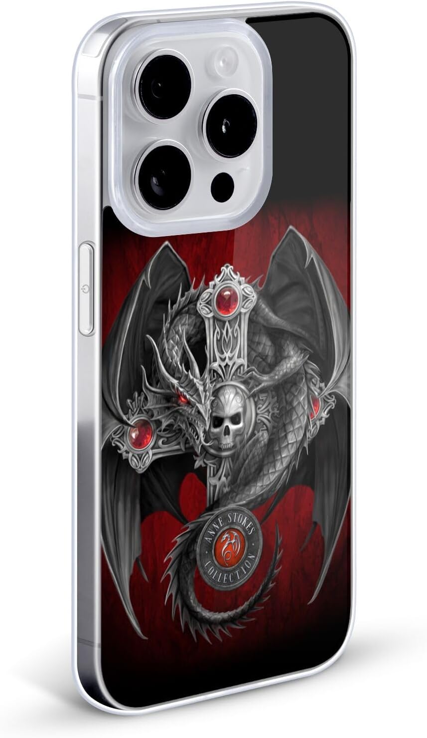 Head Case Designs Officially Licensed Anne Stokes Gothic Dragon Tribal Gel Case [Military Grade Protection] Compatible with Apple iPhone 13 Pro and Compatible with MagSafe