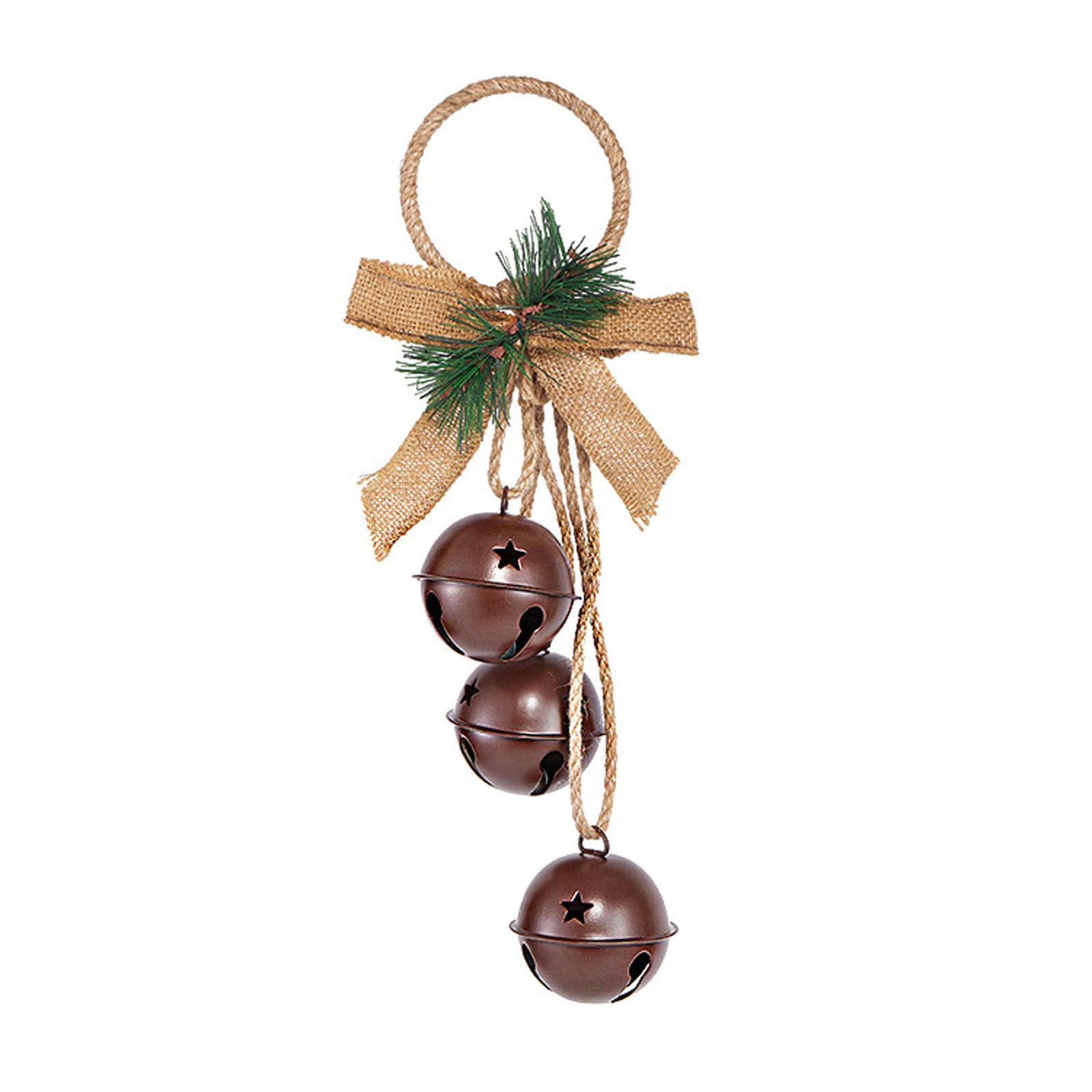 Carotoe B Vintage Lucky Jinglebells Wall Hanging Ells Wind Chimes Christmas New Year Decorations Christmas Wreaths