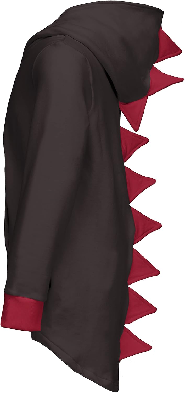 KicKee Pants Solid Fleece Dino Hooded Jacket for Children, Super Warm Fleece Sweatshirt, Boys, Girls, Unisex