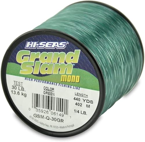 Miniatura 51 de HI-SEAS Línea de pesca de monofilamento Grand Slam - Fuerte y resistente a la abrasión en transparente, rosa, verde, azul humo, amarillo