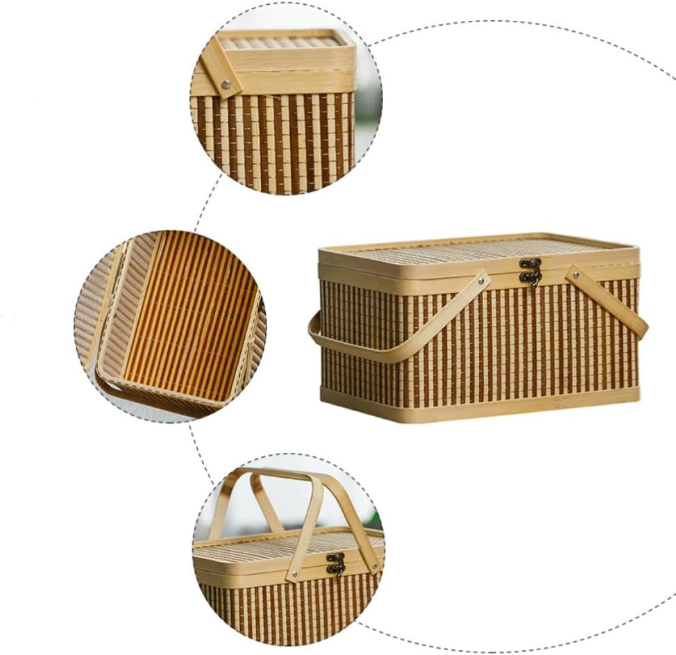 Handwoven Egg Basket with Smooth Edges round Shape, Portable Storage Holder for Kitchen or Picnic Use, Elegant and Rustic Style Fruit and Moon Cake Basket