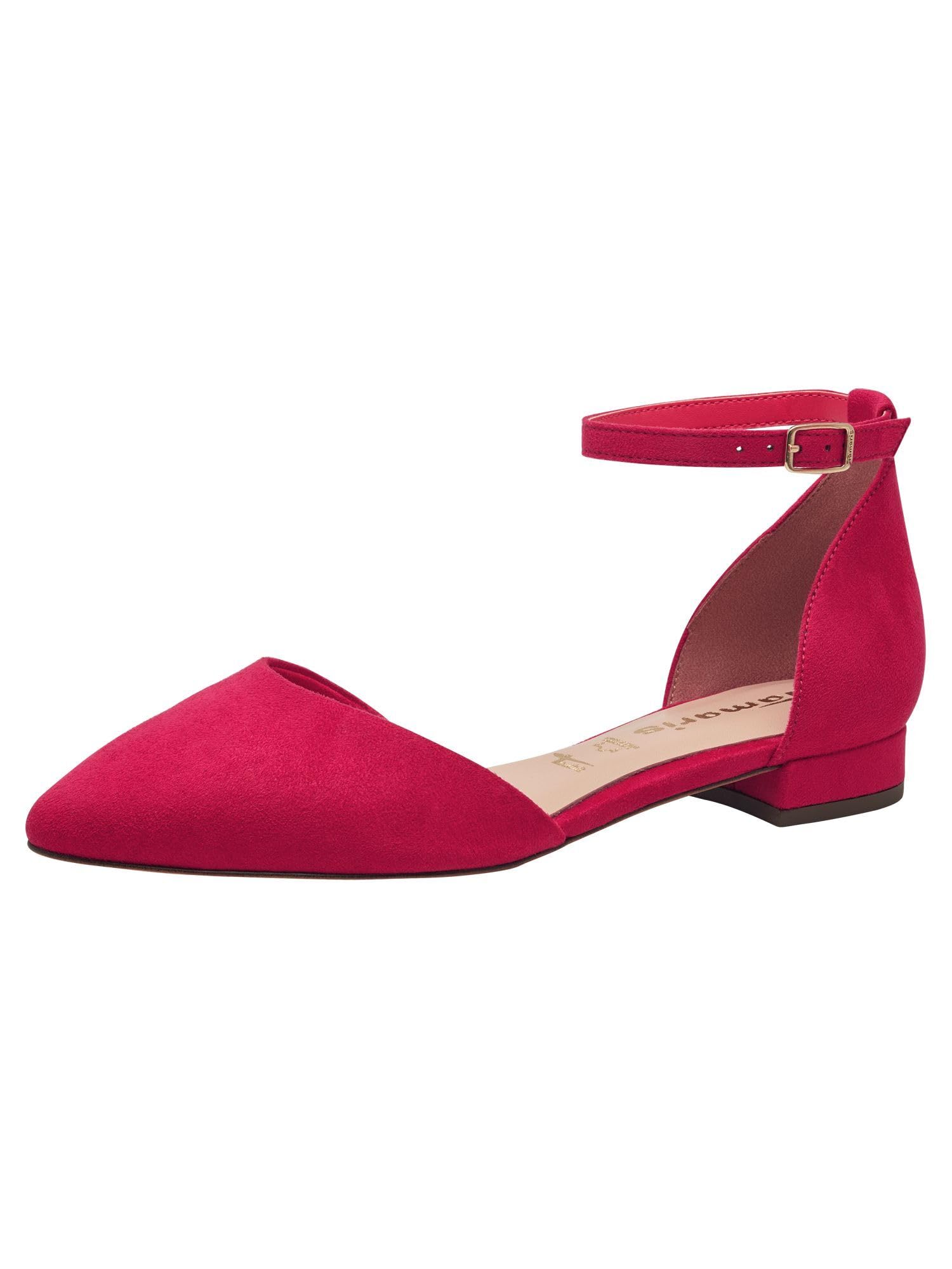 Tamaris Women's Vegan Court Shoes, Pink, 36 EU