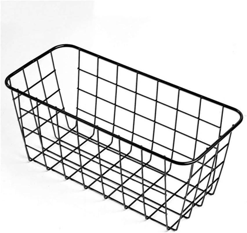 No Drilling Wall Hanging Mounted Metal Wire Baskets Kitchen Organization Storage Kitchen Spice Hanging Basket Storage Basket