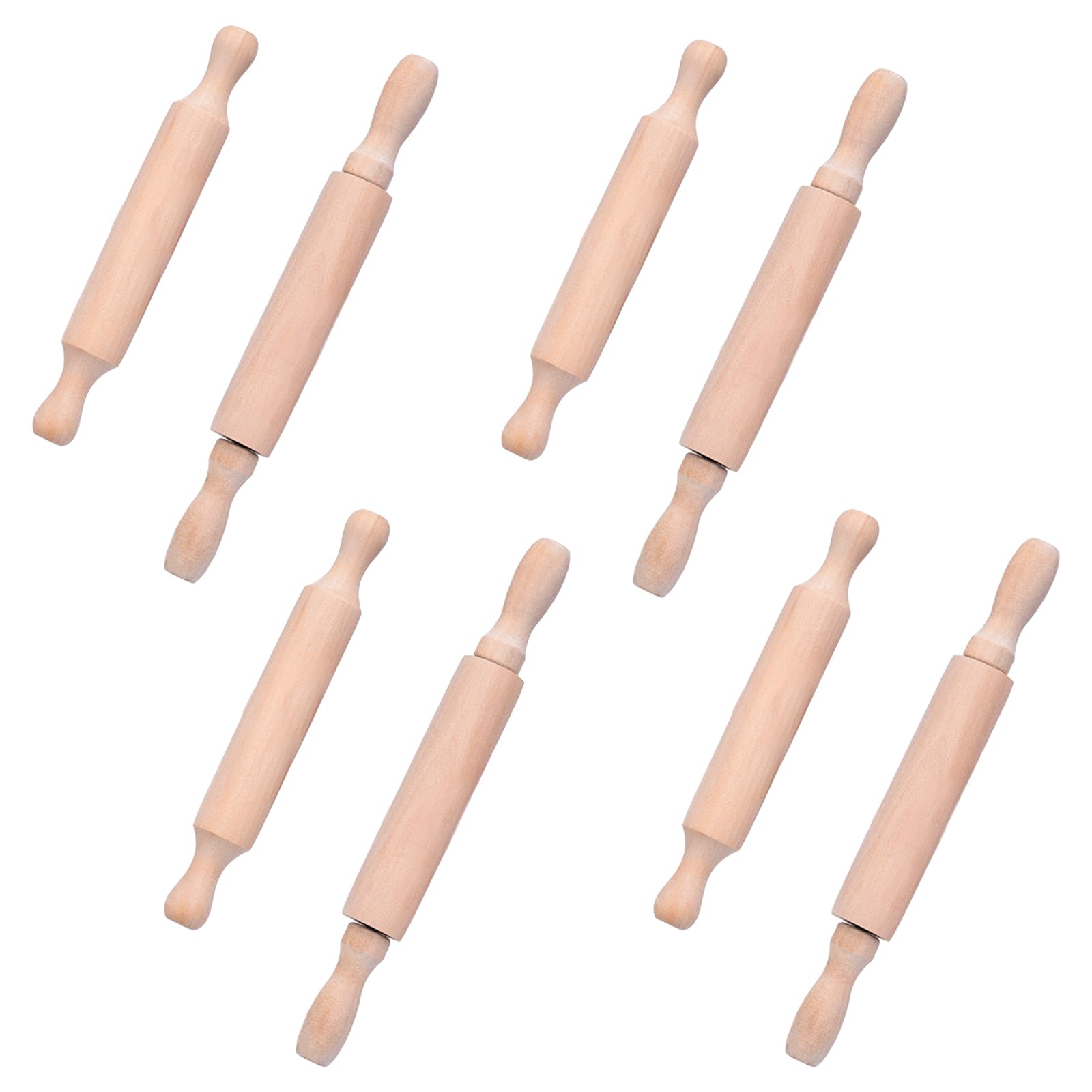 Jazuaiao Natural Wood Miniature Rolling Pin for Kids Safe Baking Tool Small Kitchen Utensils for Dough Pizza Pastries Wooden Rolling Pin for Kids