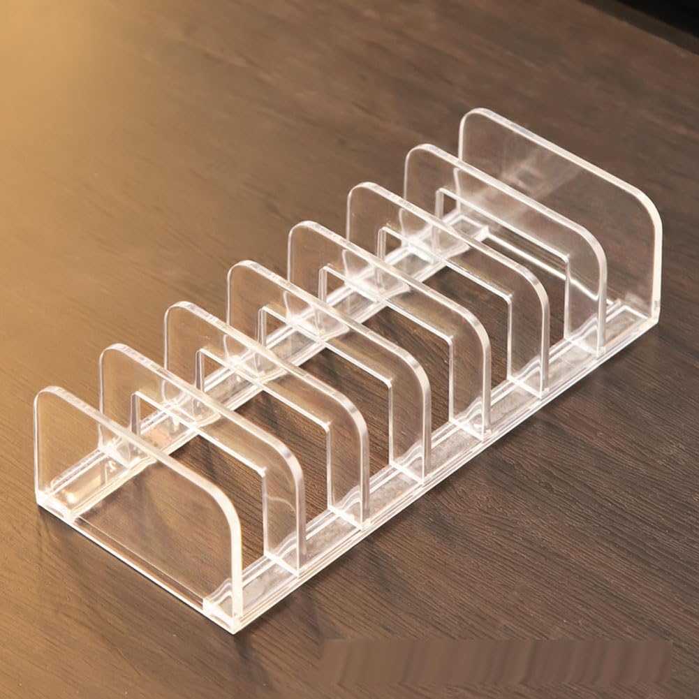 1 Piece Makeup Palette Organizer Acrylic Cosmetic Organizer 7-Section Eyeshadow Organizer Eyeshadow Blush Contour Palette Makeup Palette Cosmetic Organizer Eyeshadow Palette Organizer, Clear