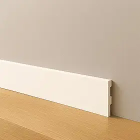Kit 10 Barras Rodapé Poliestireno 10cm Liso Branco 2m RM Decor