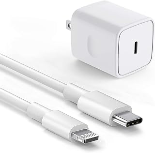 [Apple MFi Certified] iPhone Charger Fast Charging,20W USB C Wall Charger Adapter with 6.6FT USB C to Lightning Cable for iPhone 14 Pro/14 Plus/13/12 Mini/12 Pro Max/11/X/XR/XS/8, iPad, AirPods Pro
