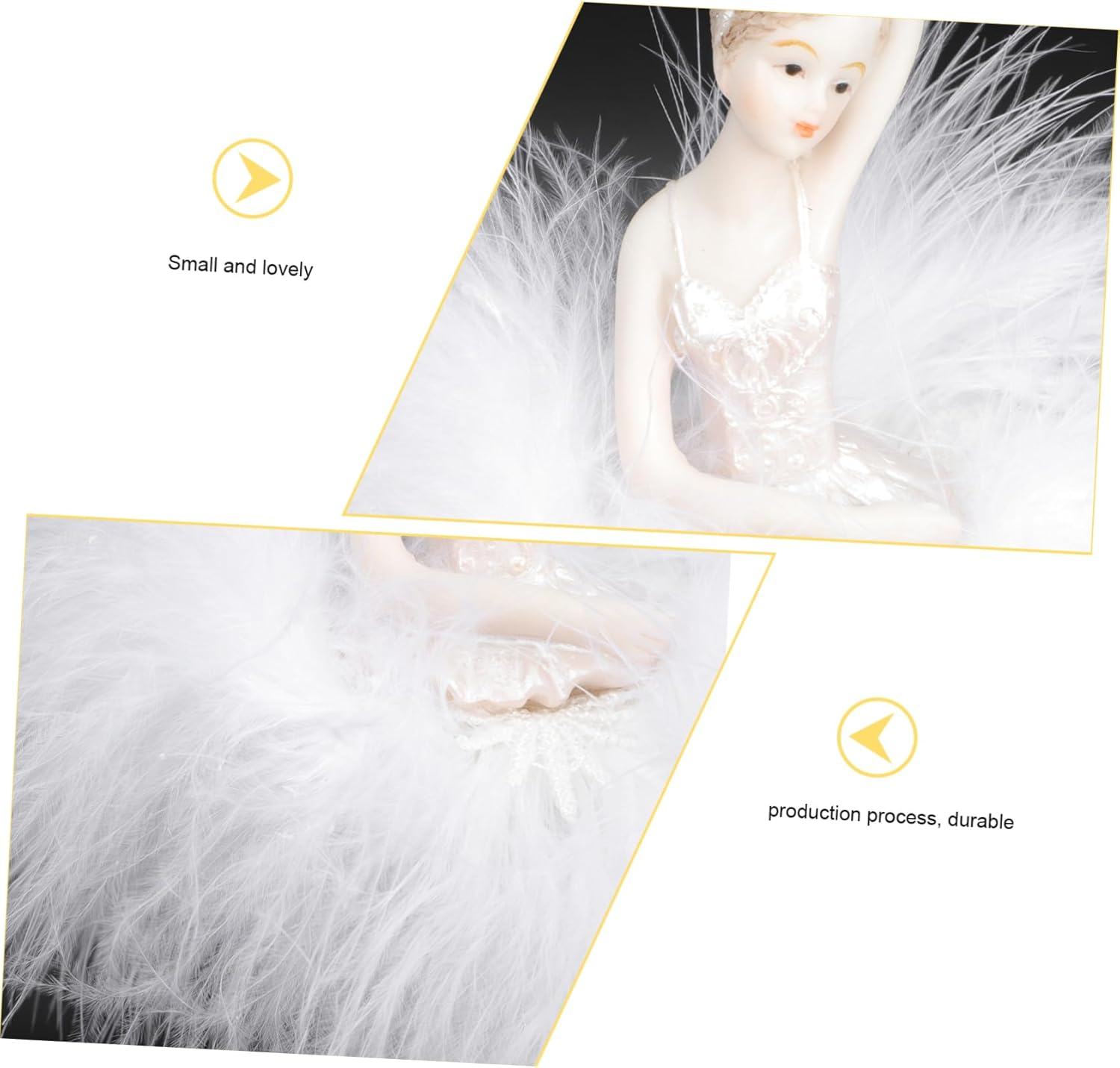 Unomor Ballet Girl Rotating Musical Box Elegant Resin Adornment for Valentine's Day Plays Melody Decoration for Women and Girls Birthdays Anniversaries and Special Occasions White