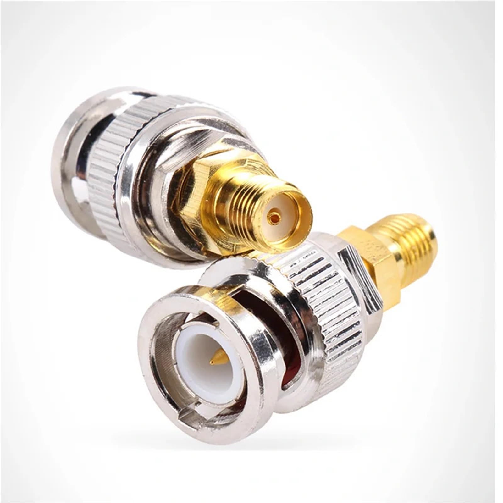 MXXDMOPD 5/20/100PCS BNC Male to SMA Female Adapter RF Coaxial Converter to Goldplated Straight Antenna Connector(100PCS)