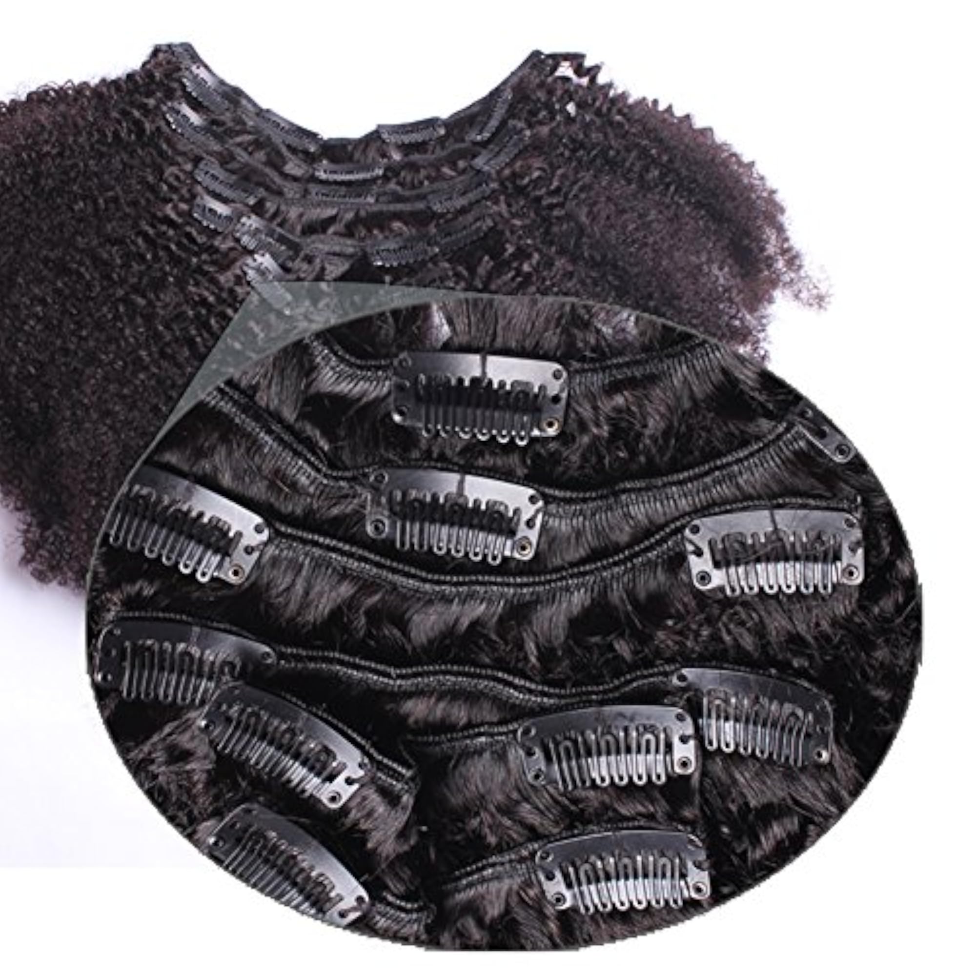 Afro Kinky Curly Clip In Human Hair Extensions