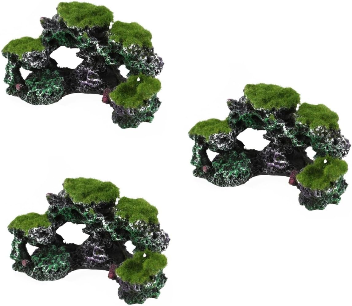 Aquarium Background 3pcs Fish Tank Decor Plant Decorations Fish Aquarium Decoration Home Decoration Fish Tank Decorations Underwater Ornament Coral Decor Plant