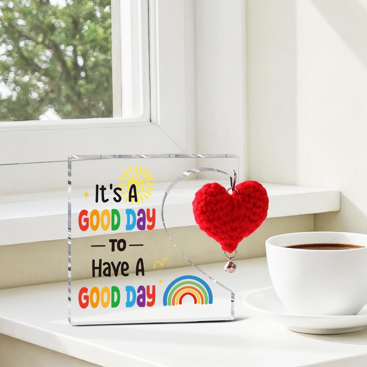 Inspirational Gifts For Women Coworkers, It's A Good Day To Have A Good Day Motivational Quote Acrylic Plaque Gifts For Colleague Employees Friend Office Decor - Image 5