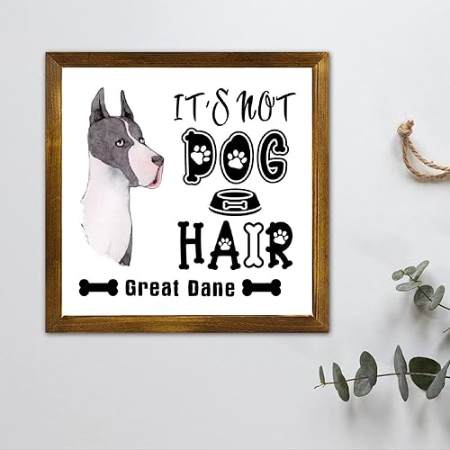 Vista 187 de Letrero de madera con texto en inglés «It's Not Dog Hair» («It's Not Dog Hair» American Bully Dog Dog), regalo decorativo para la pared del hogar