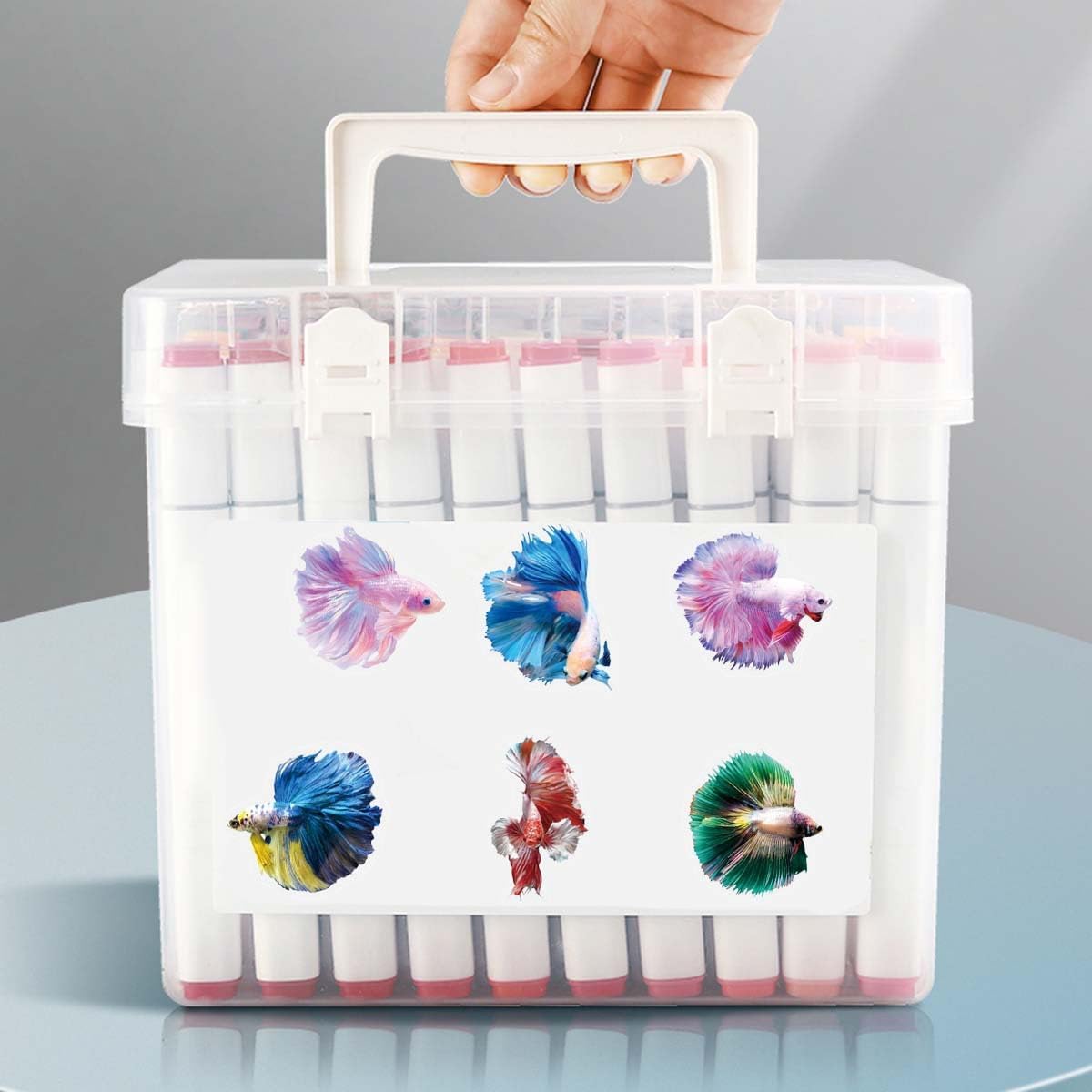 50PCS Colorful Betta Fish PET Sticker Pack image 5